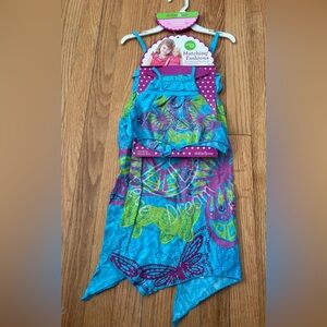 Dollie & Me Butterfly Dress With Matching Doll Outfit - Size 5